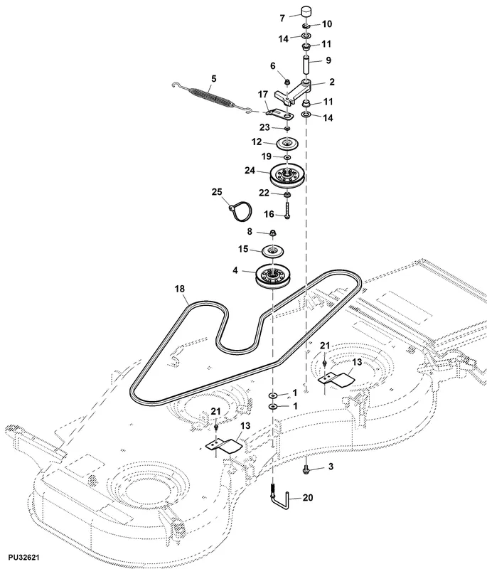 Klaar voor verzending | John Deere AM136397 SHEAVE ASSEMBLY