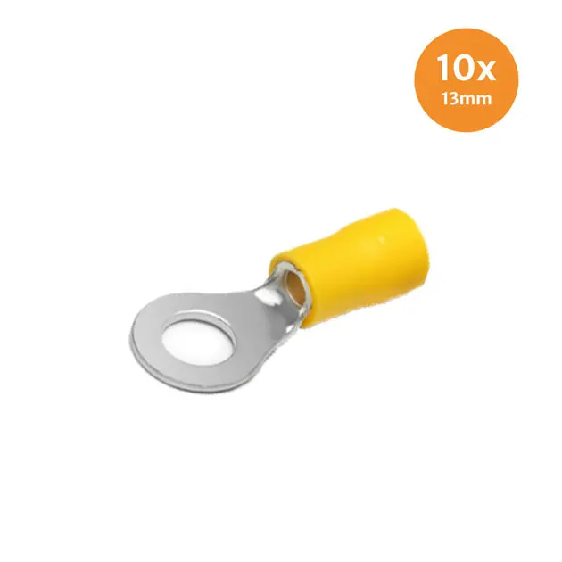 Nu beschikbaar - Ringkabelschoen Geel 13mm 100 Stuks