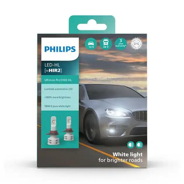 Philips HIR2 LED Koplamp 12-24V 12W 2 Stuks | Korting