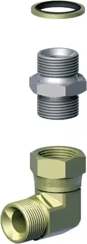 ADAPTERSET 3/4" - 1" 90° + RING | Actie